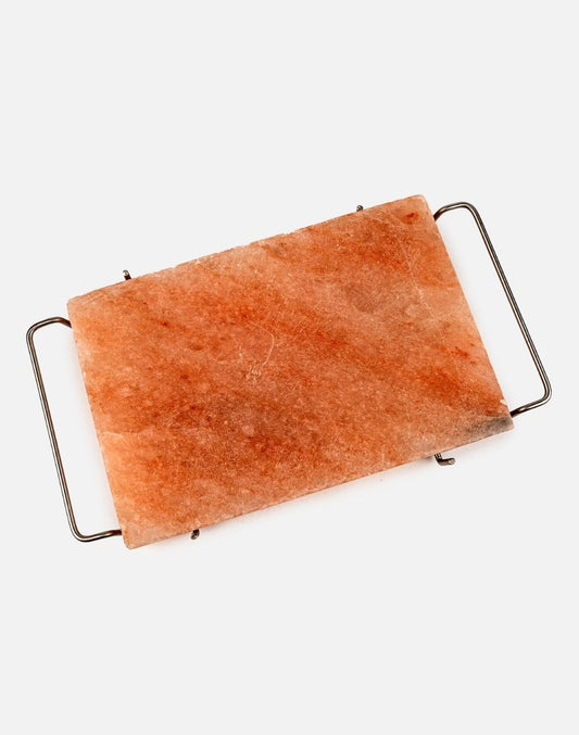 White Rectangle Bar BQ Salt Block with Tray