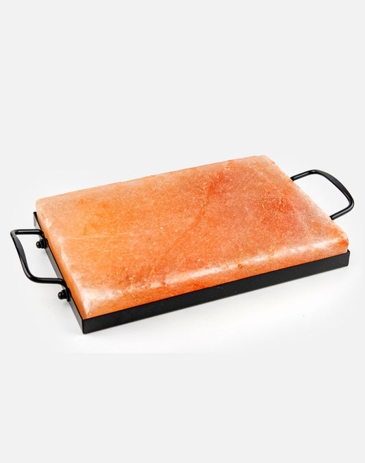 Himalayan Salt Rectangle Bar BQ Block with Tray