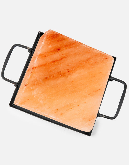 Himalayan Salt Rectangle Bar BQ Block with Tray MED