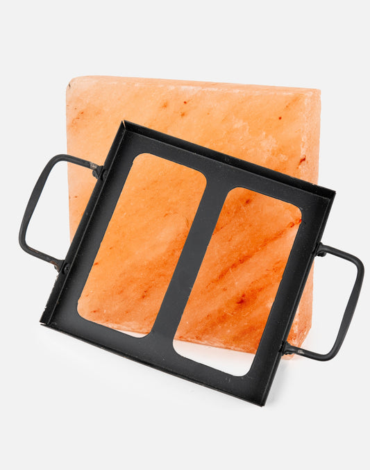 Himalayan Salt Rectangle Bar BQ Block with Tray MED