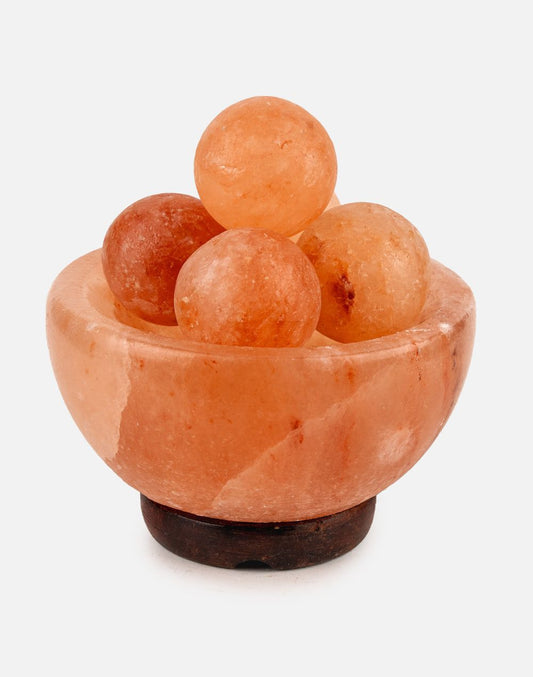 Himalayan Plain Bowl with Balls Warm Light Lamp