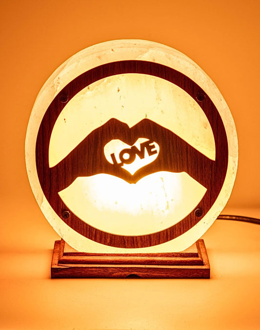 Himalayan 3D Circle Love Design Lamp