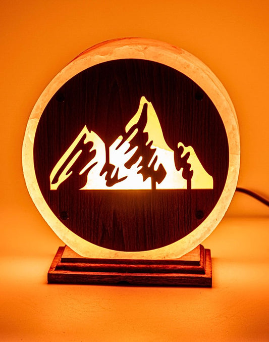 Himalayan 3D Circle Mountains Design Lamp