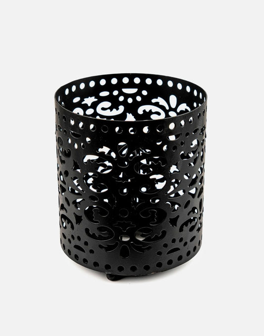 Flower Bin Style Black Iron Basket