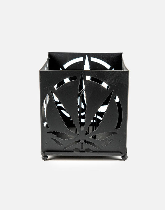 Leaf Style Black Iron Basket