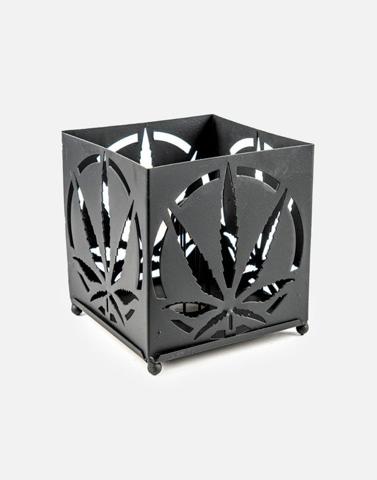 Leaf Style Black Iron Basket