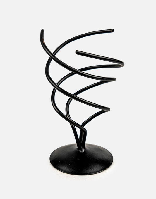 Olympic Flame Style Black Candle Holder