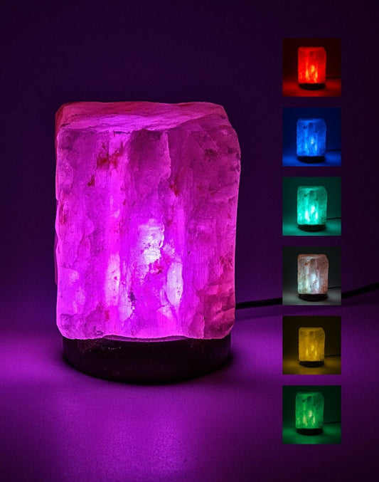 Himalayan Salt Bamboo Cube Tapper RGB Lamp