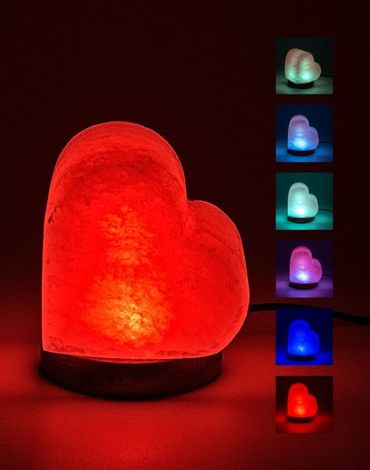 Himalayan Salt Heart RGB Lamp 2