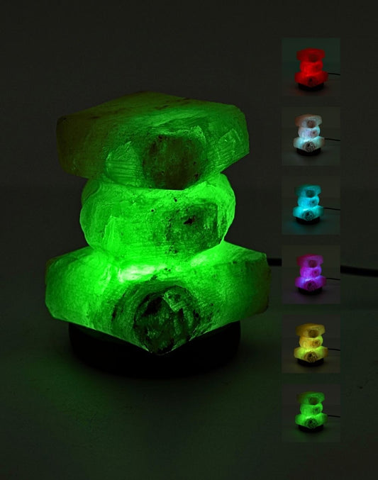 Himalayan Salt Stone Tower RGB Lamp